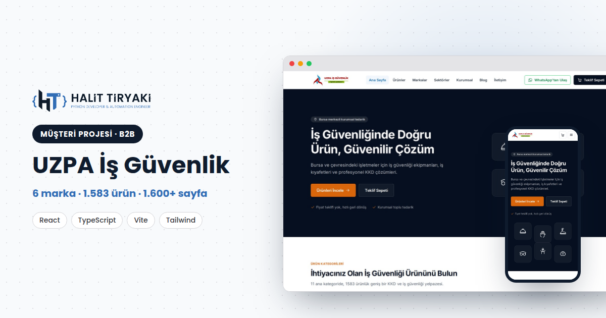 UZPA İş Güvenlik — B2B Katalog ve Teklif Sitesi