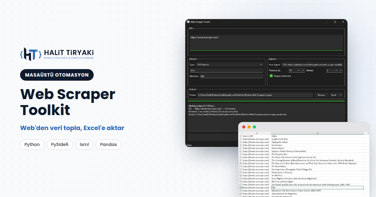 Web Scraper Toolkit